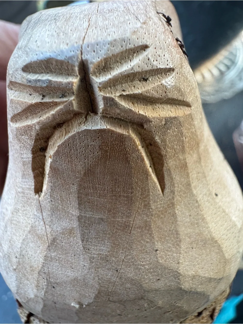Vintage Primitive Folk Art Rabbit Artist Carved Wooden Head